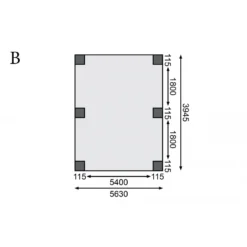 Carport Double En Bois Autoclave 28,3m² Et Toit En PVC Gris – KARIBU -Jardin Abri Boutique carport double en bois autoclave 283m et toit en pvc gris karibu 3