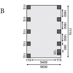 Carport Double En Bois Autoclave 50,9m² Avec Poteau En Arc Et Toit En PVC Gris – KARIBU -Jardin Abri Boutique carport double en bois autoclave 509m avec poteau en arc et toit en pvc gris karibu 3