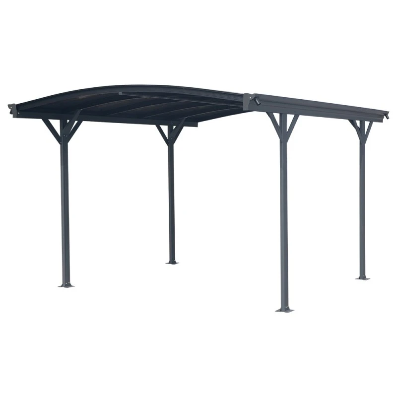 Carport En Aluminium Anthracite 3x3,63m Et Polycarbonate 6mm X-METAL 1 Carport En Aluminium Anthracite 3x3,63m Et Polycarbonate 6mm X-METAL