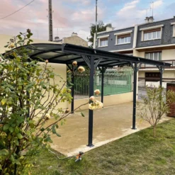 Carport En Aluminium Anthracite 3x5,05m Et Polycarbonate 6mm X-METAL -Jardin Abri Boutique carport en aluminium anthracite 3x505m et polycarbonate 6mm x metal 2