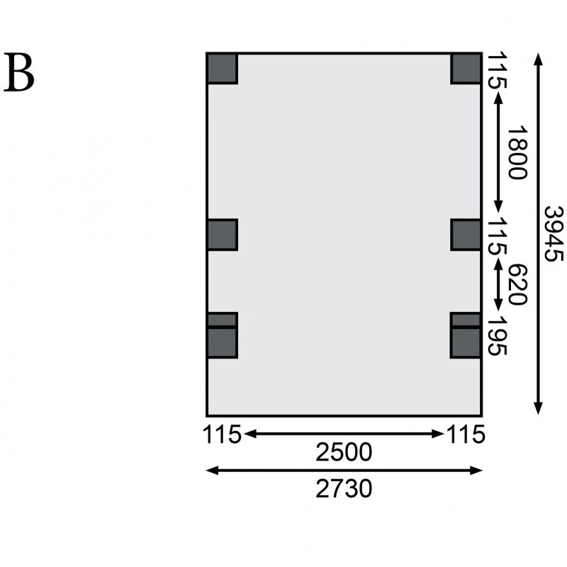 Carport En Bois Autoclave 15m², Toit En Acier Et Deux Poteaux En Arc – KARIBU 4 Carport En Bois Autoclave 15m², Toit En Acier Et Deux Poteaux En Arc – KARIBU – Image 4