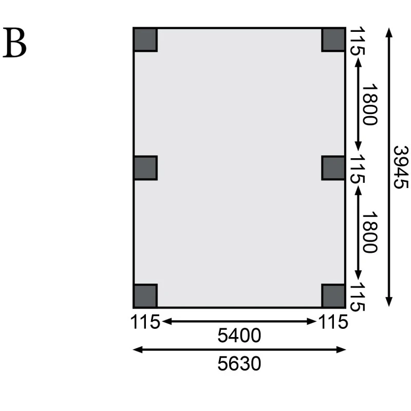 Carport En Bois Autoclave 26,9m², Toit En Acier Et Deux Poteaux En Arc – KARIBU 4 Carport En Bois Autoclave 26,9m², Toit En Acier Et Deux Poteaux En Arc – KARIBU – Image 4