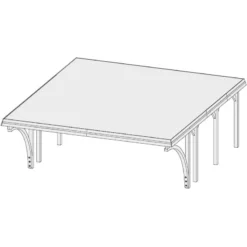 Carport Pin Autoclave 40,2m² Classic Double 2 + Toit PVC + 2 Arcs Karibu -Jardin Abri Boutique carport pin autoclave 402m classic double 2 toit pvc 2 arcs karibu 2