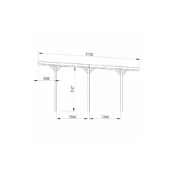 Carport Simple 15,6m² En Bois Autoclave FSC Jean - Forest Style -Jardin Abri Boutique carport simple 156m en bois autoclave fsc jean forest style 2