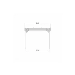 Carport Simple 15,6m² En Bois Autoclave FSC Jean - Forest Style -Jardin Abri Boutique carport simple 156m en bois autoclave fsc jean forest style 3