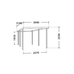 Carport Simple 15,75m² En Bois Lasuré Gris Anthracite Louison Forest Style -Jardin Abri Boutique carport simple 1575m en bois lasure gris anthracite louison madeira 3