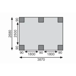 Carport Simple En Bois Autoclave Avec Toit PVC Et 2 Arcs D'entrée 14,9m² - 304x490cm - Karibu -Jardin Abri Boutique carport simple en bois autoclave avec toit pvc et 2 arcs d entree 149m 304x490cm karibu 5