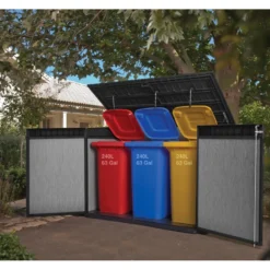 Coffre De Jardin En Résine Brossée Brossium 2100L - Keter -Jardin Abri Boutique coffre de jardin en resine brossee brossium 2100l keter 3