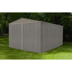 Garage 1 Voiture En Métal 17,47m² Imitation Bois Vieilli