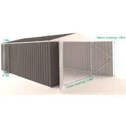Garage En Acier Zincalume Colorbond 20,1m² Grande Hauteur EASYSHED 11 Garage En Acier Zincalume Colorbond 20,1m² Grande Hauteur EASYSHED -Jardin Abri Boutique garage en acier zincalume colorbond 1995m grande hauteur easyshed 5
