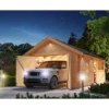 Garage En Bois Certifié 20,78m² - Madriers 40mm – Karibu