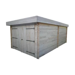 Garage En Bois Massif 21,46m² – Madriers 28mm – Toiture En Bac Acier – Habrita -Jardin Abri Boutique garage en bois massif 2146m madriers 28mm toiture en bac acier habrita 2