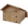 Garage En Bois Massif 24,23m² – Madriers 60mm – Habrita
