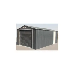 Garage En Métal Anthracite 19,95m² Grande Hauteur H.2,60m DURAMAX -Jardin Abri Boutique garage en metal anthracite 1995m grande hauteur h260m duramax 4