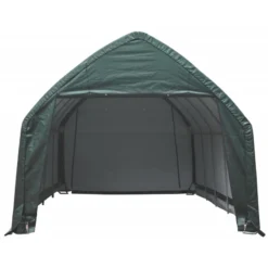 Garage Haut Démontable 23,8m² En Acier Et Polyéthylène Vert – Shelter Logic -Jardin Abri Boutique garage haut demontable 238m en acier et polyethylene vert shelter logic 3