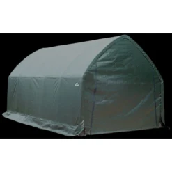 Garage Haut Démontable 23,8m² En Acier Et Polyéthylène Vert – Shelter Logic -Jardin Abri Boutique garage haut demontable 238m en acier et polyethylene vert shelter logic 4