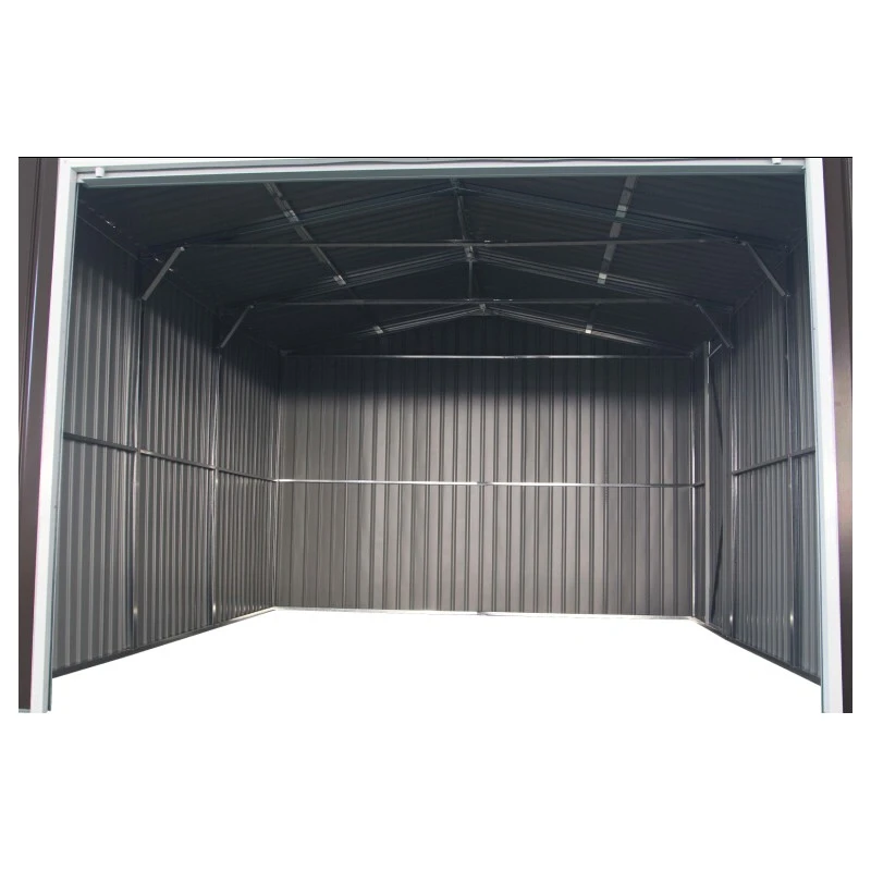 Garage Métal Anthracite 15,14m² Porte Enroulable + Kit D'ancrage X-METAL 6 Garage Métal Anthracite 15,14m² Porte Enroulable + Kit D'ancrage X-METAL – Image 6