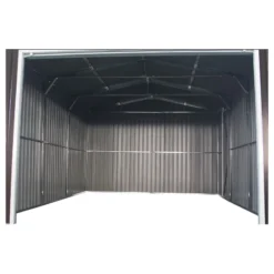 Garage Métal Anthracite 19,52m² Porte Enroulable + Kit D'ancrage X-METAL -Jardin Abri Boutique garage metal anthracite 1952m porte enroulable kit d ancrage x metal 5