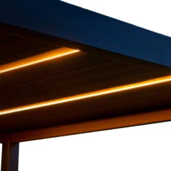 Kit éclairage 2 Lames Anthracite LEDS 3m + Télécommande Pour Pergola Ombrea -Jardin Abri Boutique kit eclairage 2 lames leds 3m telecommande pour pergola ombrea 2