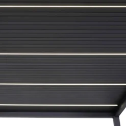 Kit éclairage 2 Lames Anthracite LEDS 3m + Télécommande Pour Pergola Ombrea -Jardin Abri Boutique kit eclairage 2 lames leds 3m telecommande pour pergola ombrea 5