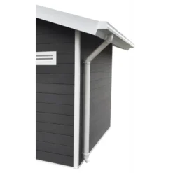 Kit Gouttières Blanc - Pack Prêt à La Pose Pour Abri PREMIUM Woodlife Garden Double Pentes Longueur 4m