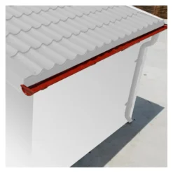 Kit Gouttières Rouge - Pack Prêt à La Pose Pour Abri Woodlife Garden 14,44m² -Jardin Abri Boutique kit gouttieres rouge pack pret a la pose pour abri woodlife 1444m 2