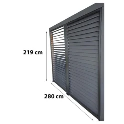 Panneaux De Ventelles Amovibles Pour Côté 3m Des Pergolas Bioclimatiques 7,20m² Et 10,80m² HABRITA -Jardin Abri Boutique panneaux de ventelles amovibles pour cote 3m des pergolas bioclimatiques 720m et 1080m habrita 3