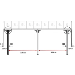 Pergola Adossée Ajustable - Toit De Terrasse En Alu 3,05x5,57m X-METAL -Jardin Abri Boutique pergola adossee ajustable toit de terrasse en alu 305x557m x metal 4