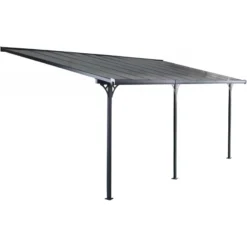 Pergola Adossée Ajustable - Toit De Terrasse En Alu 3,05x6,18m X-METAL