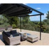 Pergola Adossée En Aluminium Thermolaqué Et Polycarbonate Gris Anthracite 360x300cm - ODESSA - Couleurs Du Monde