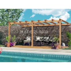 Pergola Adossée En Bois Lamellé-collé 500x400cm Palma – Maderland