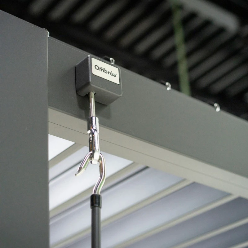 Pergola Bioclimatique Adossée En Alu Anthracite 3x5.3m Ombrea 6 Pergola Bioclimatique Adossée En Alu Anthracite 3x5.3m Ombrea – Image 6