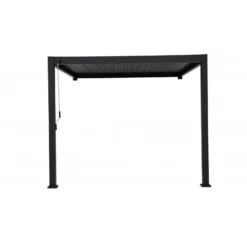 Pergola Bioclimatique Adossée En Alu Anthracite 3x3m Ombrea -Jardin Abri Boutique pergola bioclimatique adossee en alu anthracite 3x3m ombrea 4