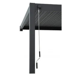Pergola Bioclimatique Adossée En Alu Anthracite 3x3m Ombrea -Jardin Abri Boutique pergola bioclimatique adossee en alu anthracite 3x3m ombrea 5
