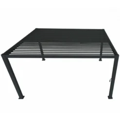 Pergola Bioclimatique Autoportante En Alu Anthracite 3x4m Ombrea -Jardin Abri Boutique pergola bioclimatique autoportante en alu anthracite 3x4m ombrea 5