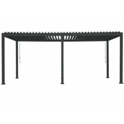 Pergola Bioclimatique Autoportante En Alu Anthracite 3x6m Ombrea -Jardin Abri Boutique pergola bioclimatique autoportante en alu anthracite 3x6m ombrea 3