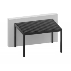 Pergola Bioclimatique En Aluminium Gris Anthracite 400x300cm Avec Lames Blanches APOLO - GardenGate