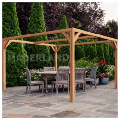 Pergola En Bois Lamellé-collé 400x300cm Tarragona – Maderland
