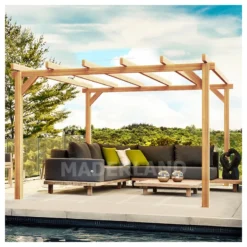 Pergola En Bois Lamellé-collé 400x400cm Linares – Maderland