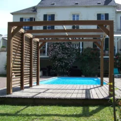 Pergola THERMAUVENT 10,67m² Paroi Avec Ventelles Mobiles HABRITA -Jardin Abri Boutique pergola thermauvent 1067m paroi avec ventelles mobiles habrita 2