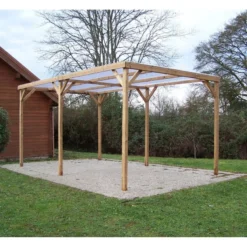 Pergola THONON 15,06m² En Bois Massif Avec Couverture PVC – HABRITA -Jardin Abri Boutique pergola thonon 1506m en bois avec couverture pvc habrita 4
