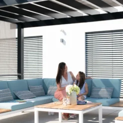 Pergola Yamba 14,6m² En Aluminium Anthracite Avec Store Rétractable - SOJAG -Jardin Abri Boutique pergola yamba 146m en aluminium anthracite et store retractable sojag 4