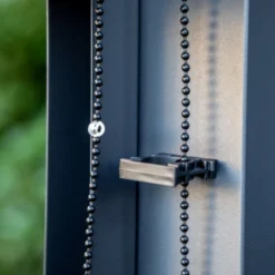 Rideau En PVC Tissé Gris Pour Côté 5,98m De La Pergola Bioclimatique Alu 21,52m² Habrita -Jardin Abri Boutique rideau en pvc tisse gris pour cote 598m de la pergola bioclimatique alu 2152m habrita 2