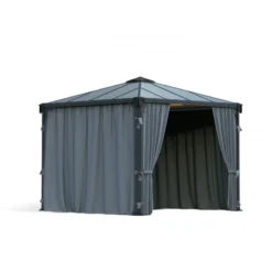 Rideaux En Polyester Gris Pour Pergolas Palermo 3000/3500/3600 + Milano 3000 + Martinique 3600 - Palram - Canopia 11 Rideaux En Polyester Gris Pour Pergolas Palermo 3000/3500/3600 + Milano 3000 + Martinique 3600 - Palram - Canopia -Jardin Abri Boutique rideaux en polyester gris pour pergola palermo 3000 palram 5