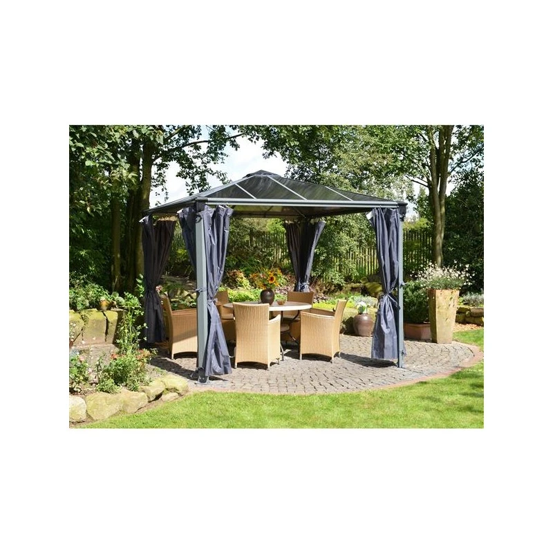 Rideaux En Polyester Gris Pour Pergolas Palermo 3000/3500/3600 + Milano 3000 + Martinique 3600 - Palram - Canopia 1 Rideaux En Polyester Gris Pour Pergolas Palermo 3000/3500/3600 + Milano 3000 + Martinique 3600 - Palram - Canopia
