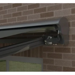 Store Banne Motorisé 295x200cm DECO Toile Polyester Grise - X-METAL -Jardin Abri Boutique store banne motorise 295x200cm deco toile polyester grise x metal 5