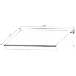 Store Banne Motorisé 350x250cm DECO Toile Polyester Beige - X-METAL -Jardin Abri Boutique store banne motorise 350x250cm deco toile polyester beige x metal 2