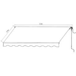 Store Banne Motorisé 350x250cm EASY Toile Polyester Grise - X-METAL -Jardin Abri Boutique store banne motorise 350x250cm easy toile polyester grise x metal 2