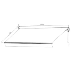 Store Banne Motorisé 395x300cm DECO Toile Polyester Grise - X-METAL 8 Store Banne Motorisé 395x300cm DECO Toile Polyester Grise - X-METAL -Jardin Abri Boutique store banne motorise 395x300cm deco toile polyester grise x metal 2