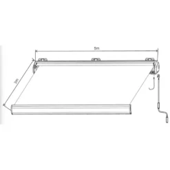 Store Banne Motorisé 500x300cm LUXO Toile Polyester Beige - X-METAL -Jardin Abri Boutique store banne motorise 500x300cm luxo toile polyester beige x metal 2